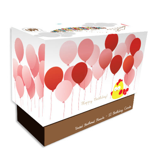 UFF Birthday balloons boxed note cards