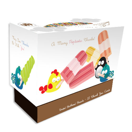 United Feathered Friends™ Thank You Popsicle Boxed Note Cards
