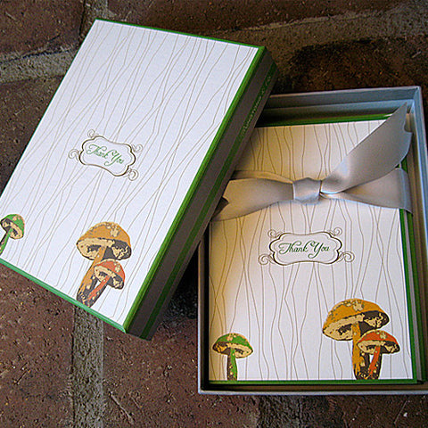 Mushroom boxed note cards