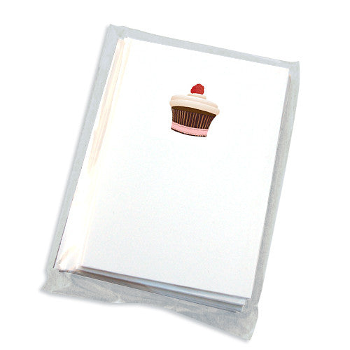 Mini Cupcake Folded Blank Note Cards 