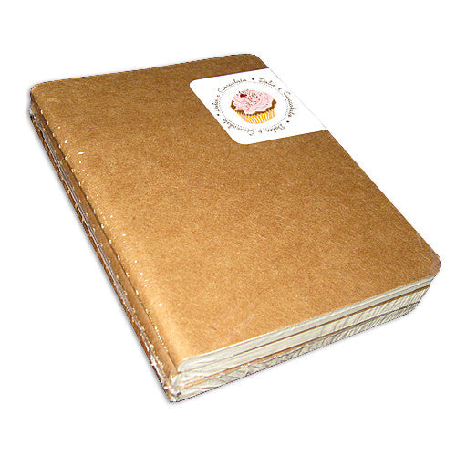 three personal lined journals