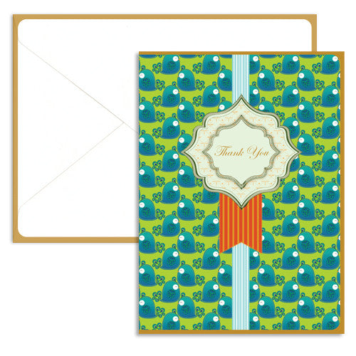 UFF Peacock Recycled Note Card