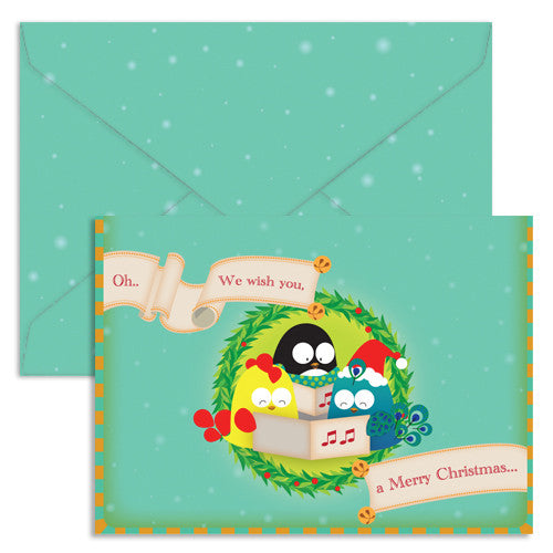 United Feathered Friends™ Boxed Note Cards - White Christmas