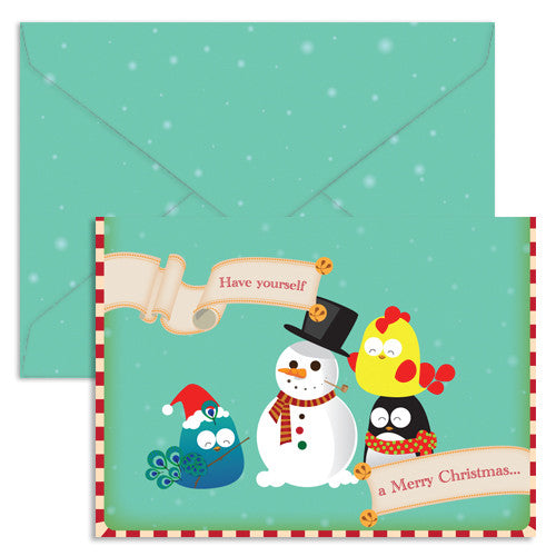 UFF single christmas card snowman
