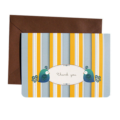 UFF peacock single card with envelope