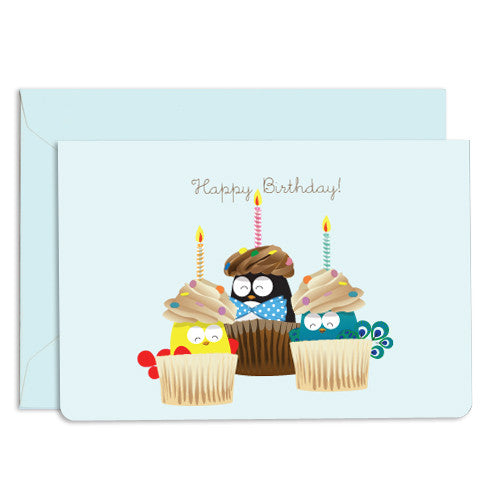 UFF birthday cupcake hat card