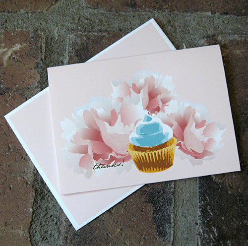Dolce thank you blue frosting card