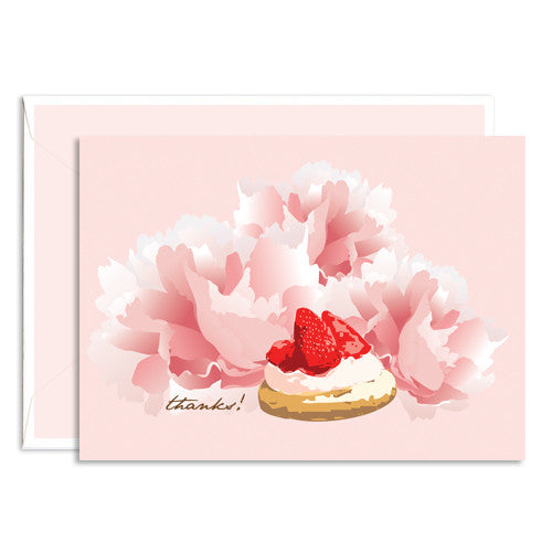 Dolce thank you card strawberry tart