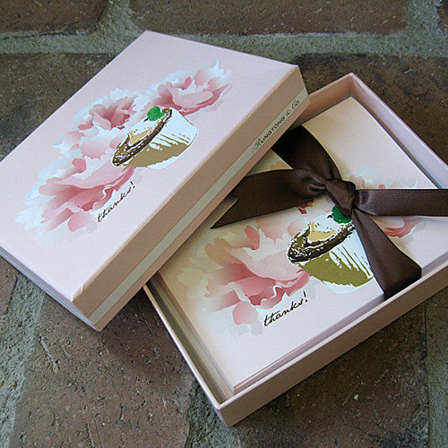 Dolce boxed thank you notes souffle ribbon