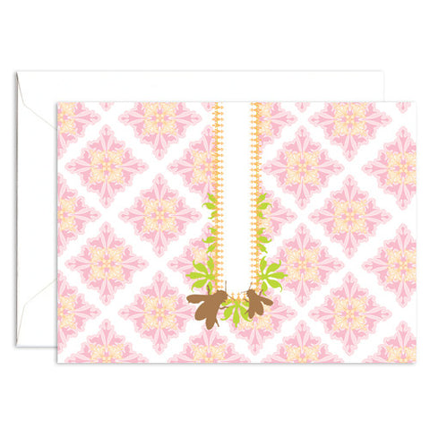 Honey bees white note card