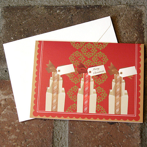 Christmas card box card with envelope
